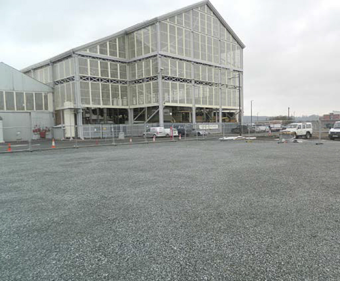 Image of the Chatham Dockyard car park