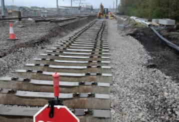 Terram PW1 trackbed separator in use at Beaulieu Park Station, Chelmsford